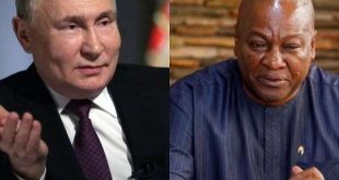 Mahama to Urge Putin to Agree to Ukraine Ceasefire During Russia Visit